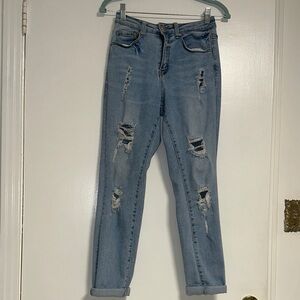 Distressed Light Blue Women's Jeans